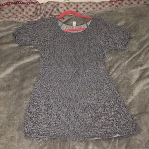 Navy & white floral dress